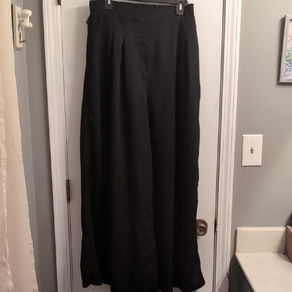 DAVI & DANI Extreme Wide Leg Pleated Flowy Pull On Pants Size Large